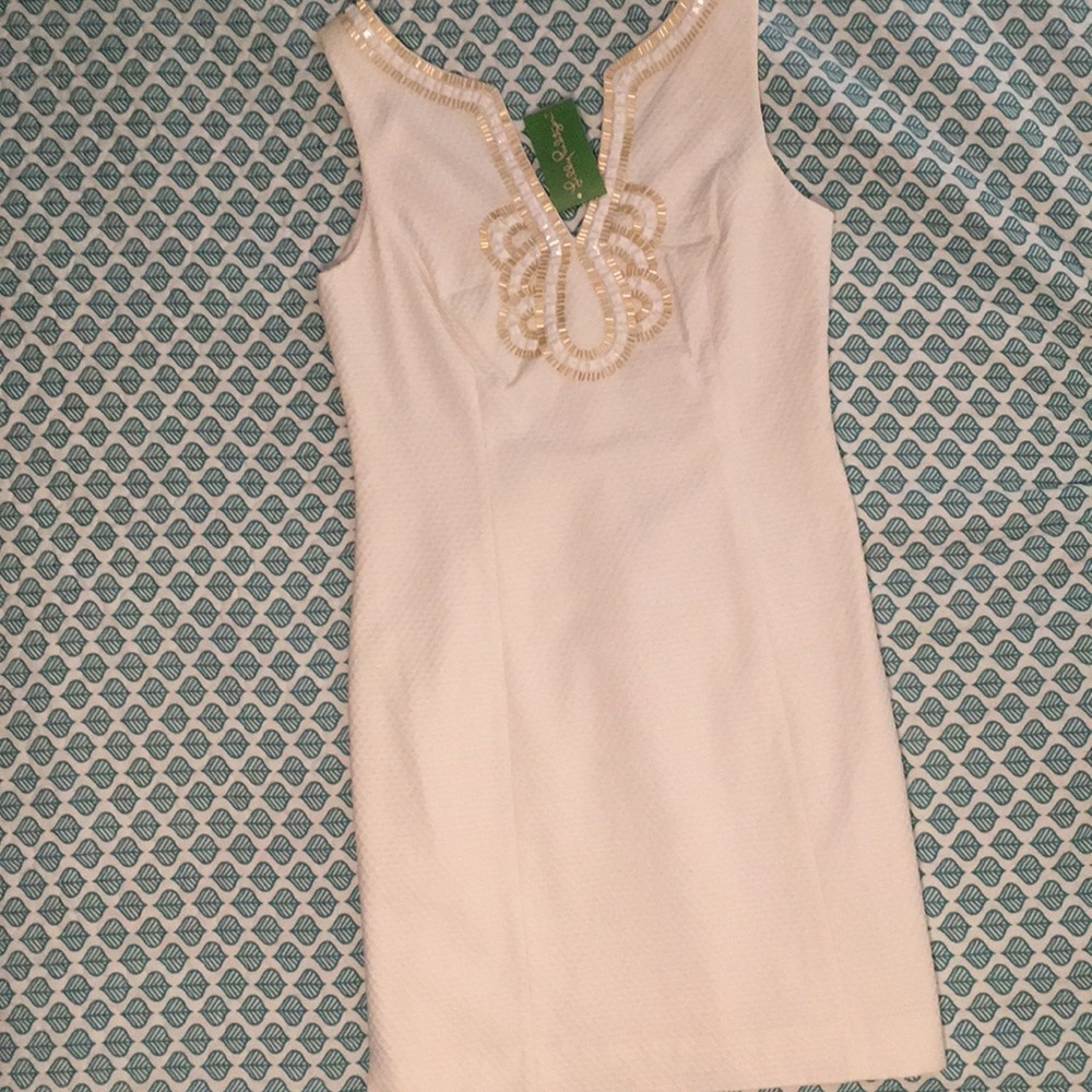 NWT Lilly Pulitzer White Janice Shift Dress Sz 10